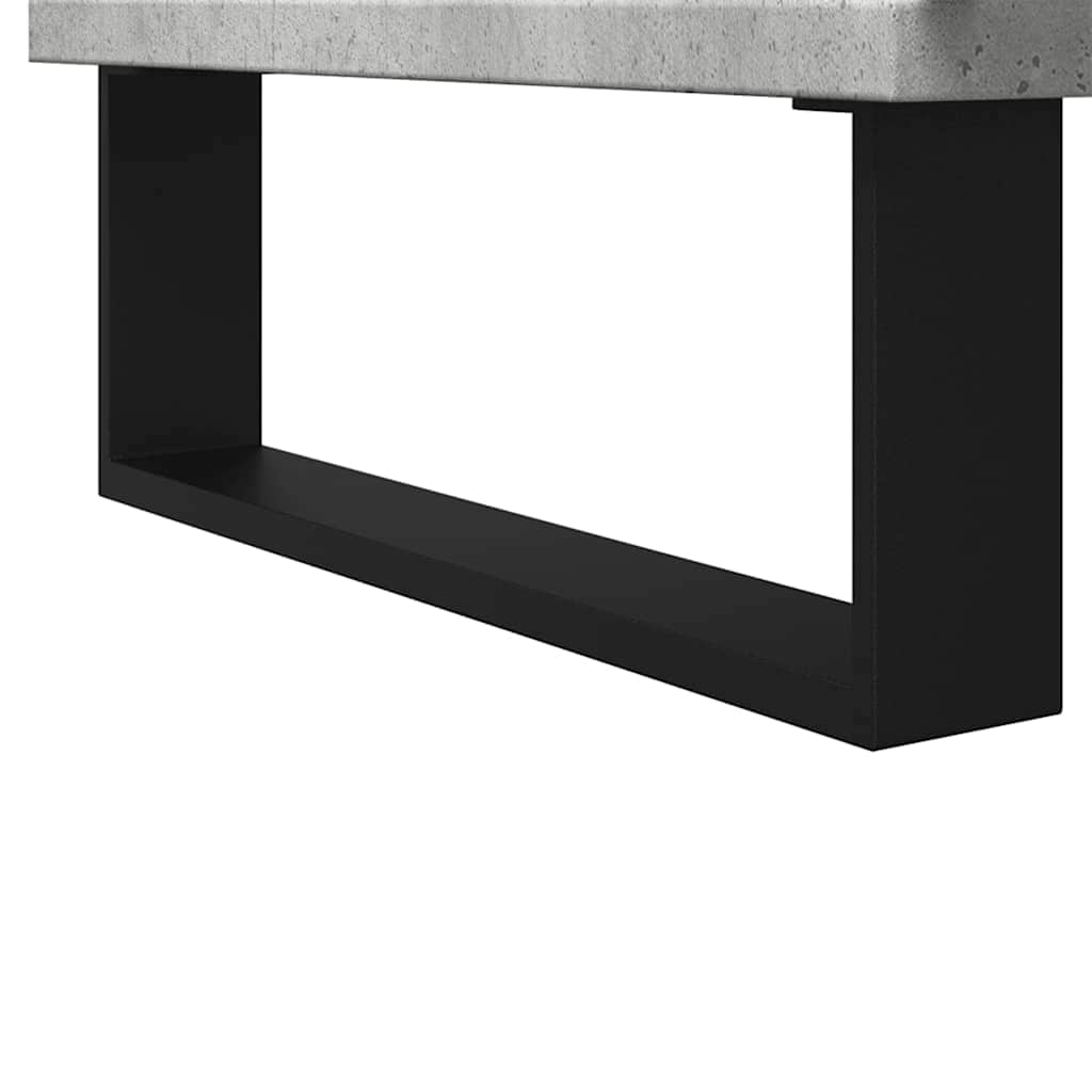 Concrete Grey Bathroom Sink Cabinet, Engineered Wood, 65x33x60 cm