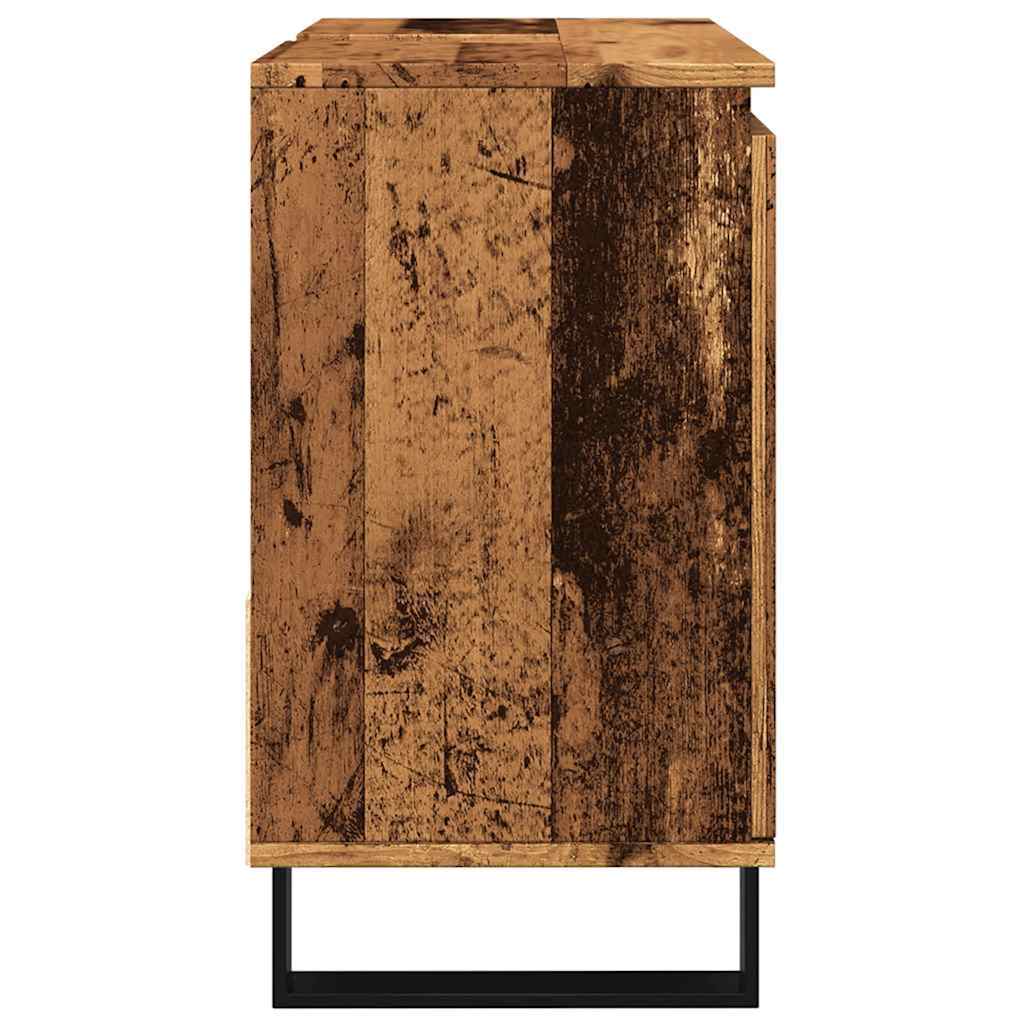 Rustic Engineered Wood Bathroom Sink Cabinet, 65x33x60 cm