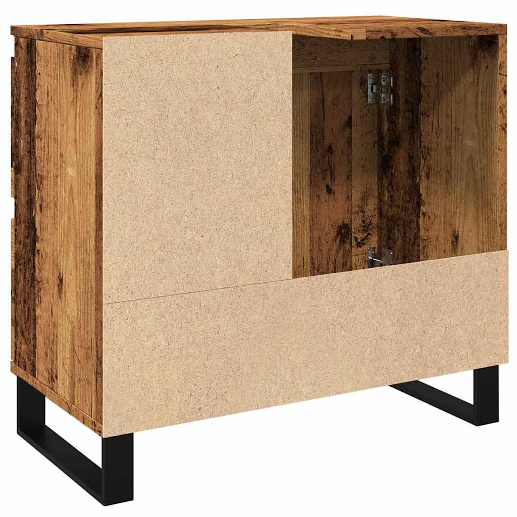 Rustic Engineered Wood Bathroom Sink Cabinet, 65x33x60 cm