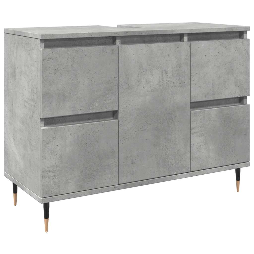 Concrete Grey Bathroom Cabinet 80x33x60 cm - Engineered Wood