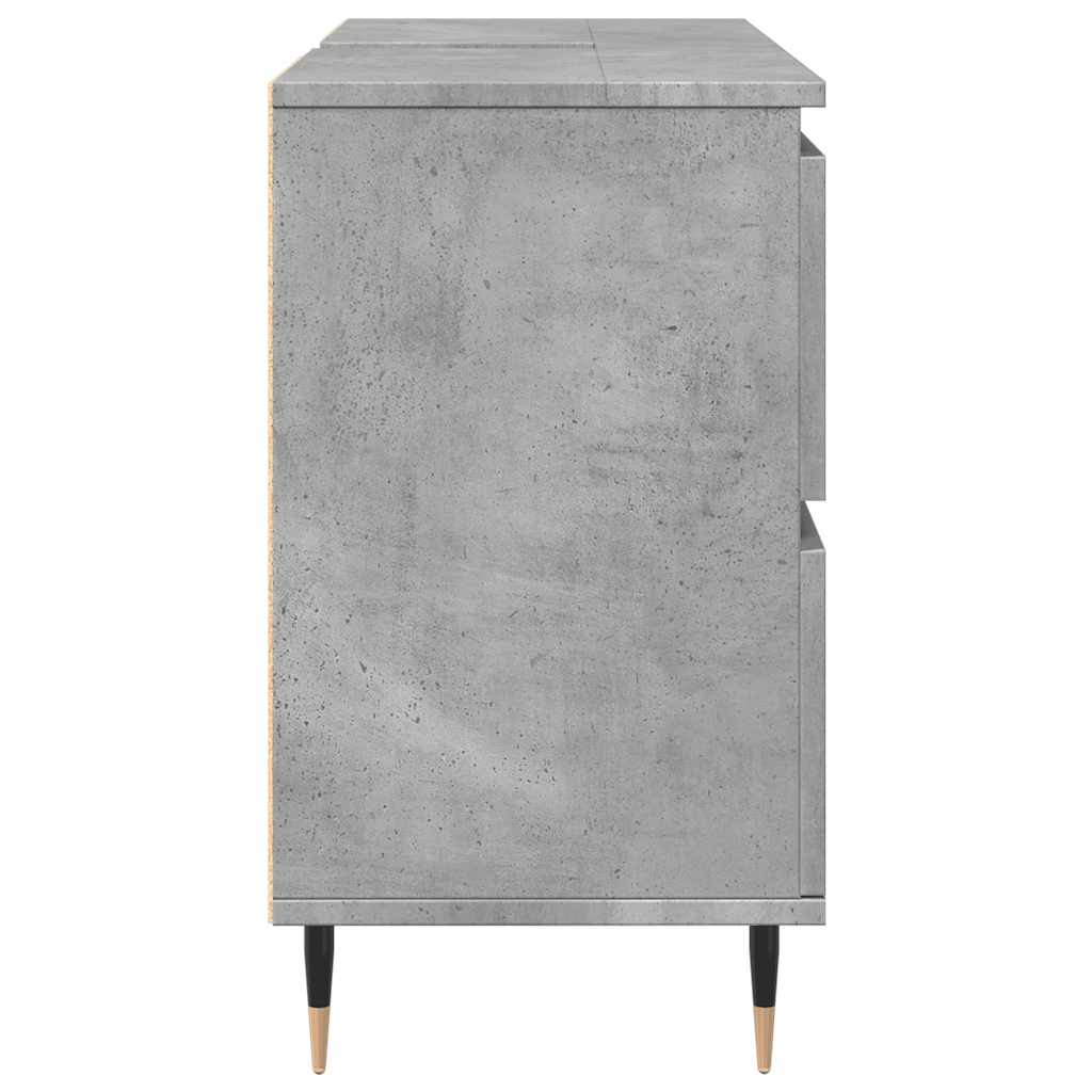 Concrete Grey Bathroom Cabinet 80x33x60 cm - Engineered Wood