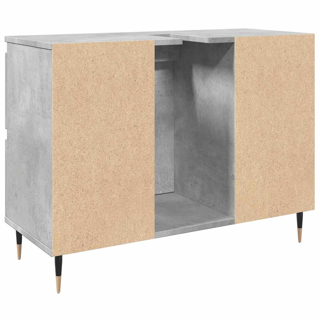 Concrete Grey Bathroom Cabinet 80x33x60 cm - Engineered Wood