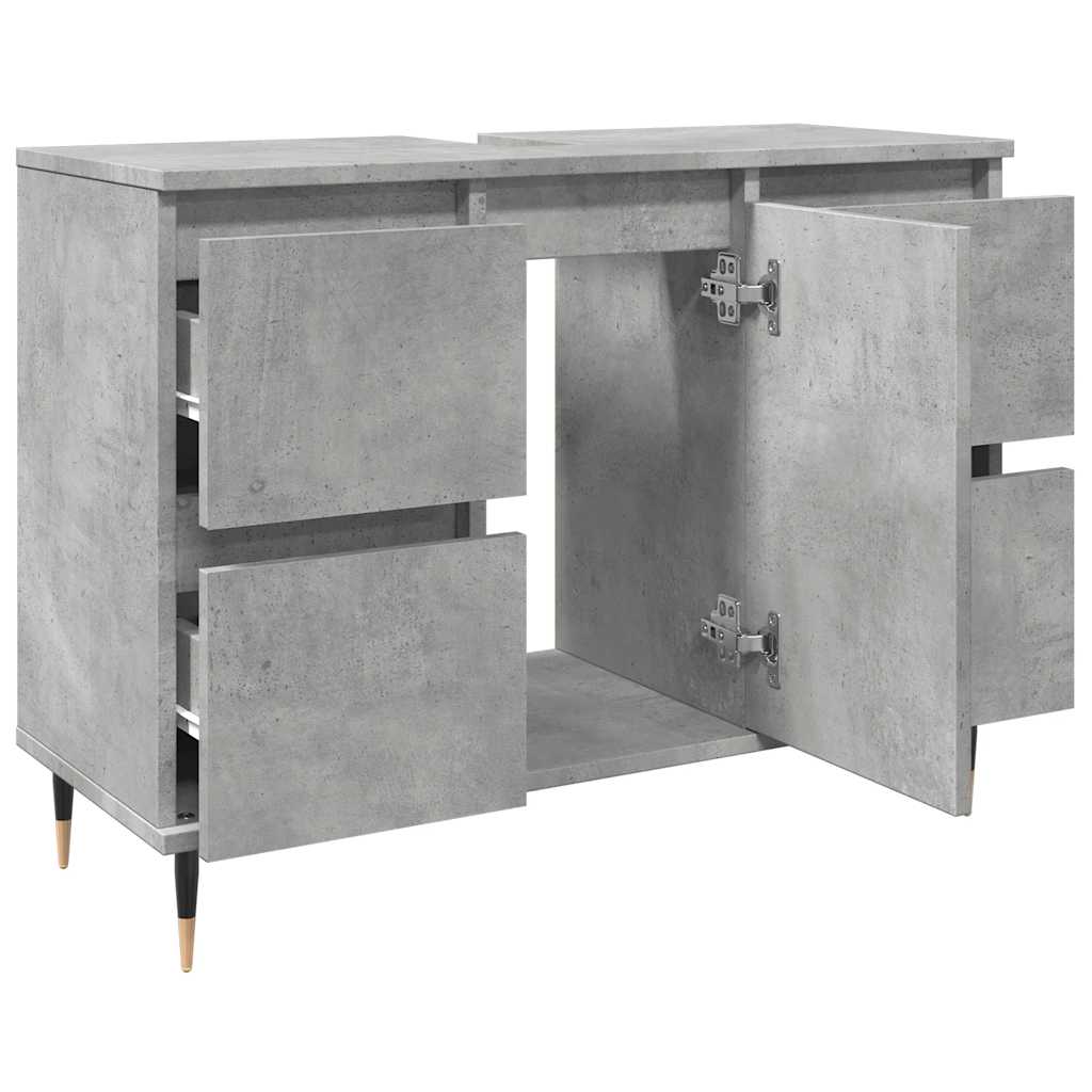 Concrete Grey Bathroom Cabinet 80x33x60 cm - Engineered Wood