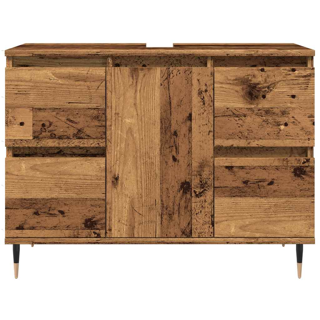 Vintage Oak Bathroom Cabinet 80x33x60 cm - Engineered Wood