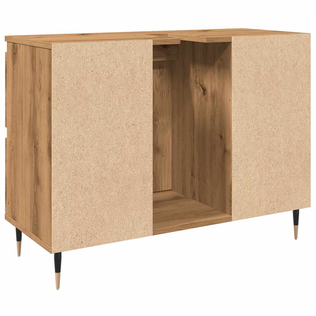 Bathroom Cabinet Artisan Oak 80x33x60 cm Engineered Wood