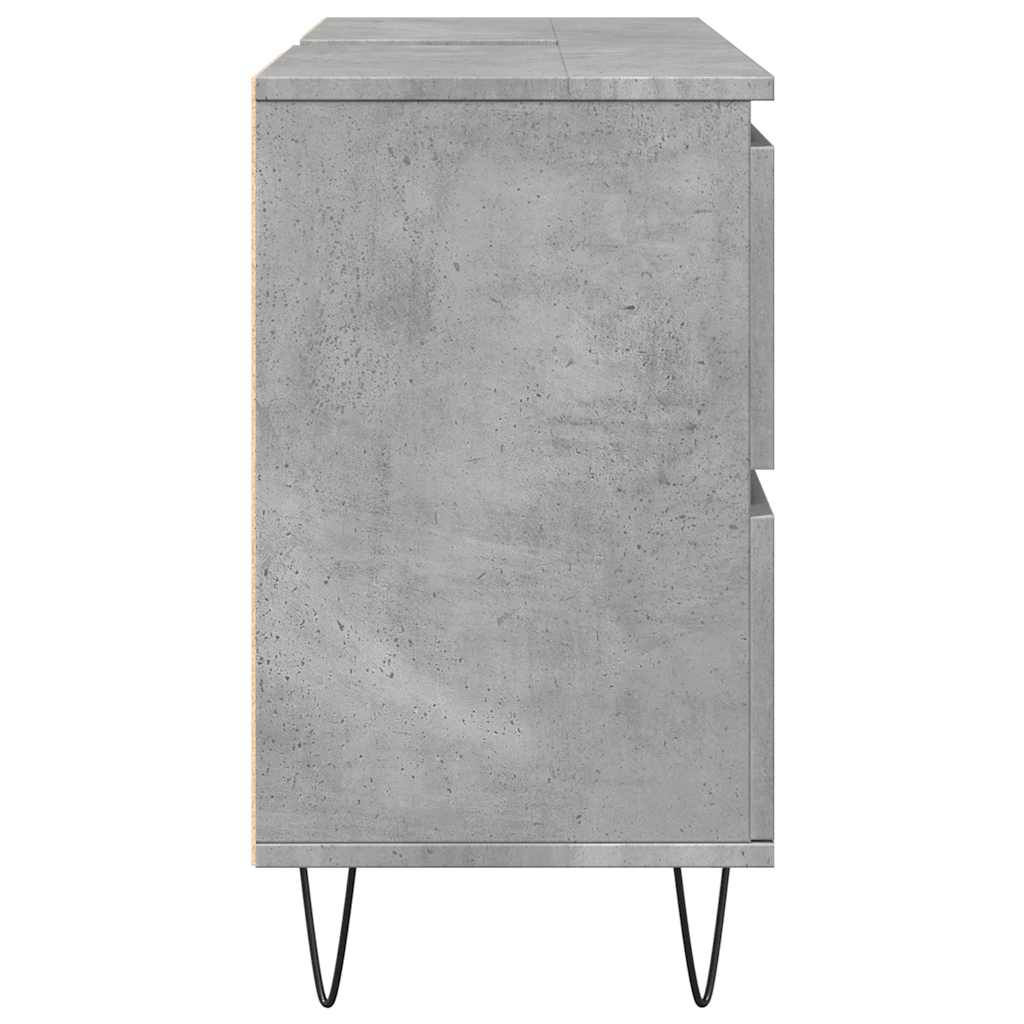 Concrete Grey Bathroom Cabinet, 80x33x60 cm, Engineered Wood