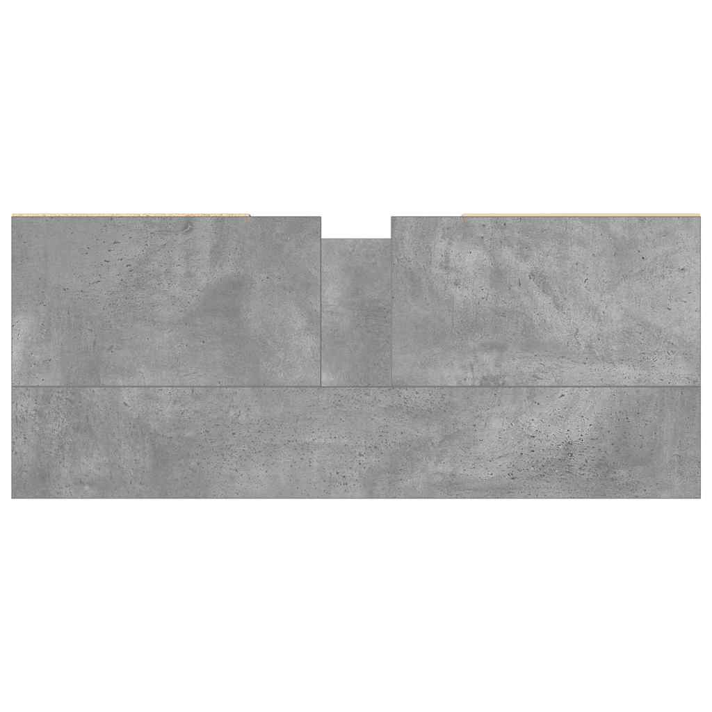 Concrete Grey Bathroom Cabinet, 80x33x60 cm, Engineered Wood