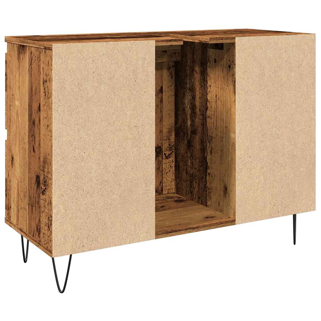 Rustic Bathroom Cabinet, Old Wood, 80x33x60 cm, Engineered Wood