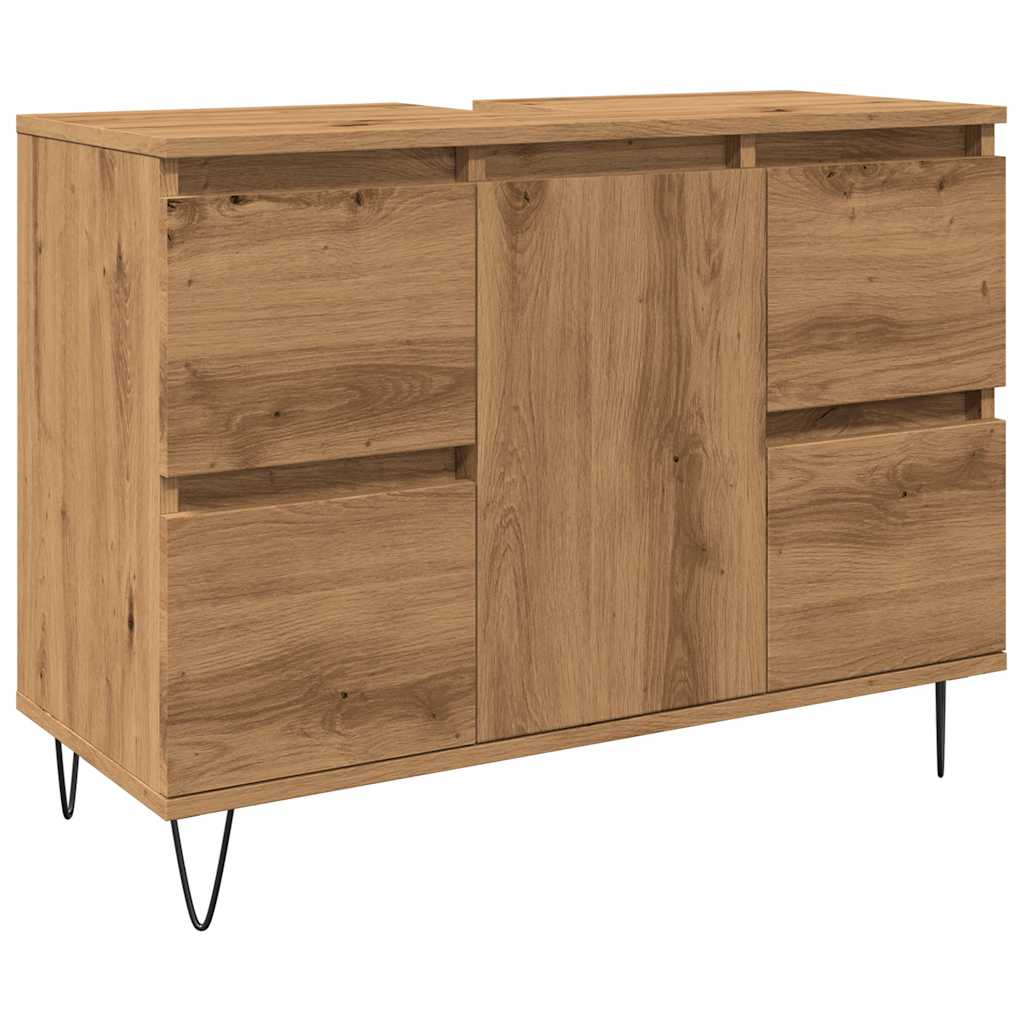Bathroom Cabinet Artisan Oak 80x33x60 cm Engineered Wood