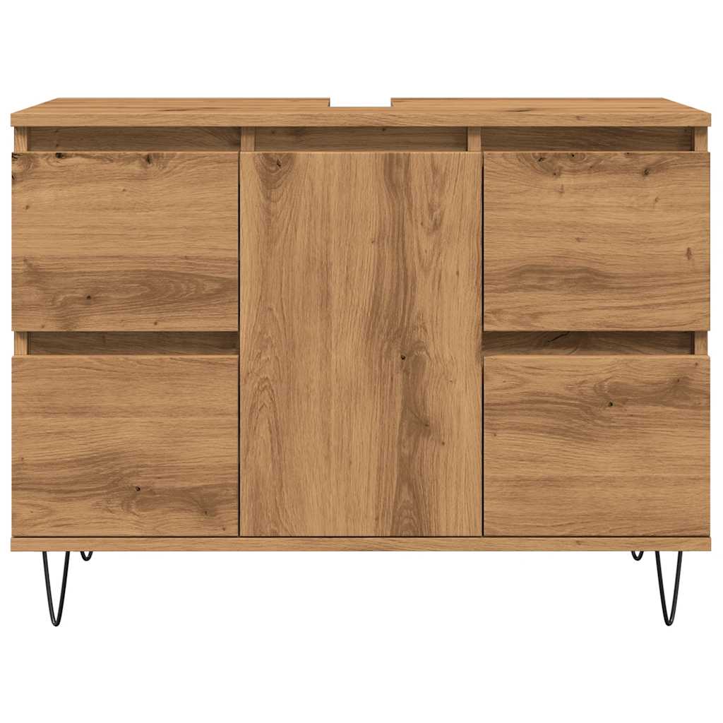 Bathroom Cabinet Artisan Oak 80x33x60 cm Engineered Wood