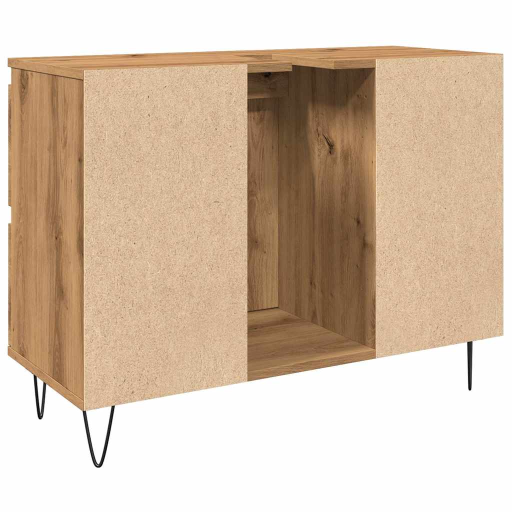 Bathroom Cabinet Artisan Oak 80x33x60 cm Engineered Wood