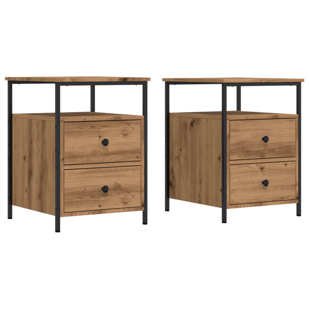 Bedside Cabinets 2 pcs Artisan Oak 44x45x60 cm Engineered Wood
