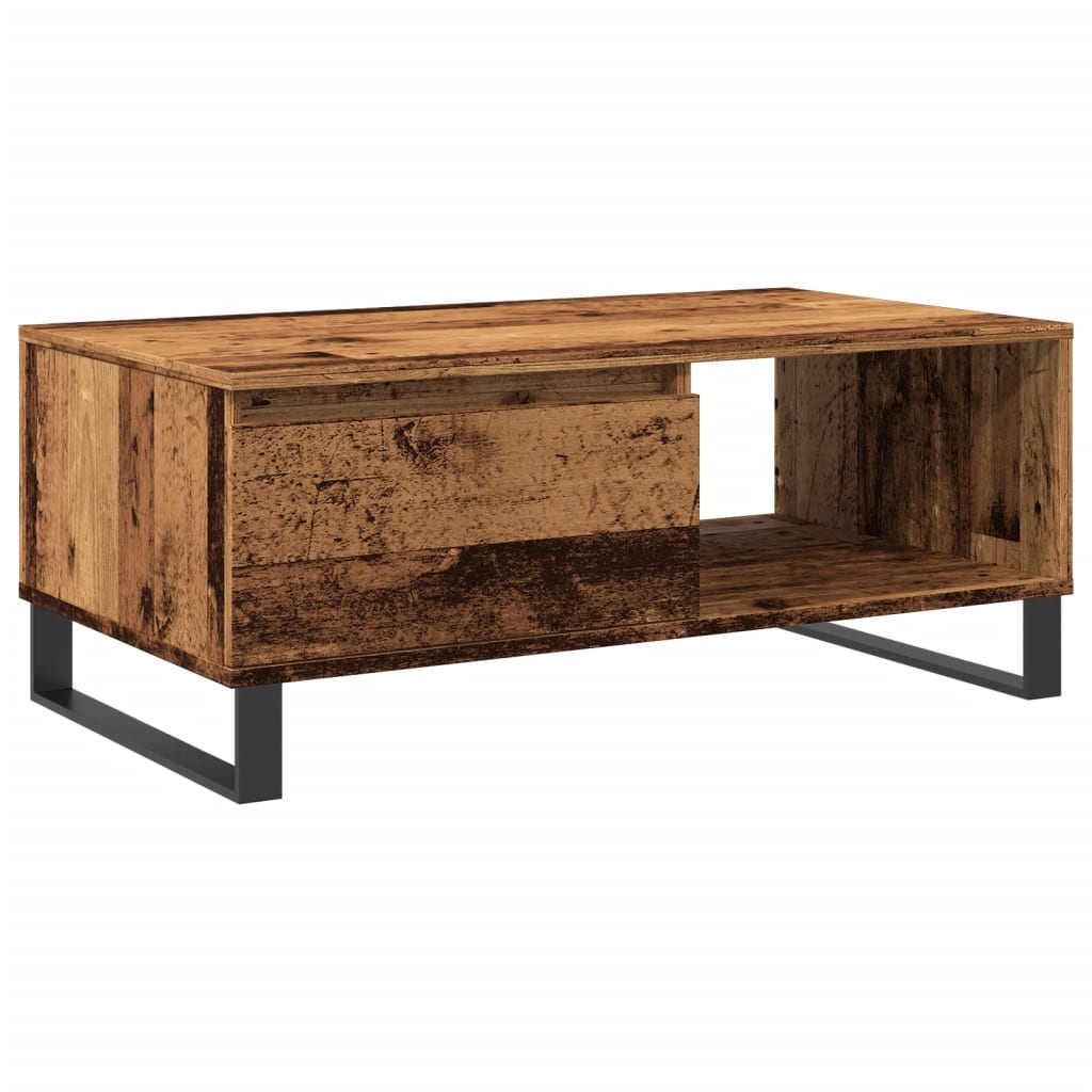 Coffee Table Old Wood 90x50x36.5 cm Engineered Wood
