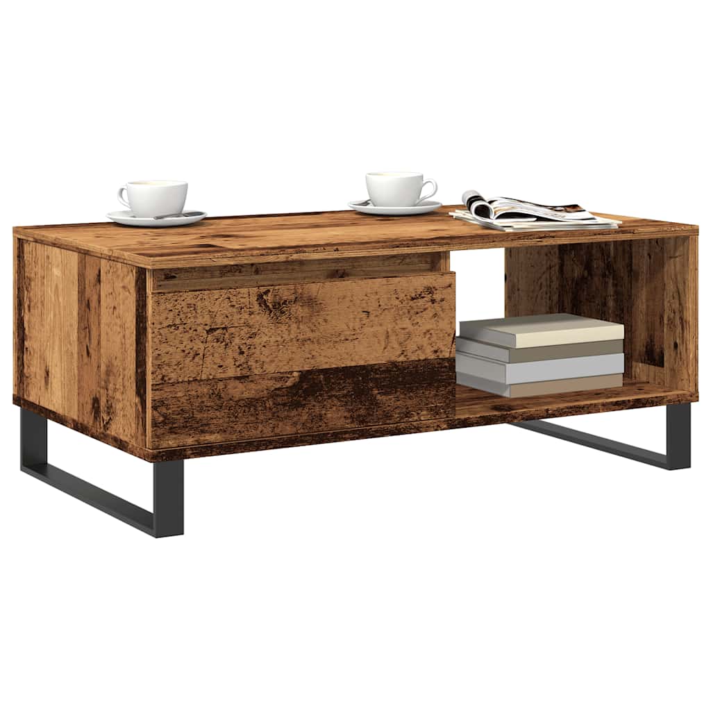 Coffee Table Old Wood 90x50x36.5 cm Engineered Wood