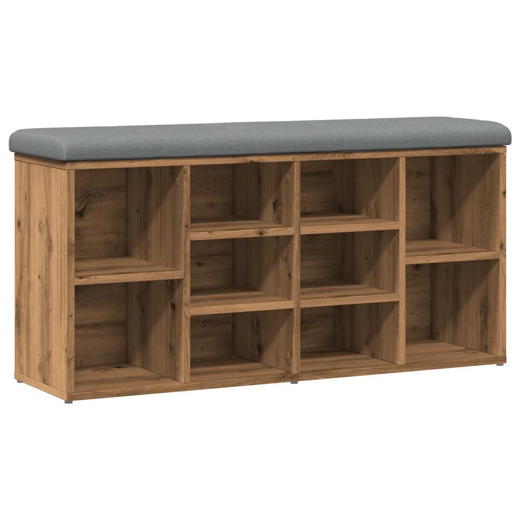 Shoe Bench Artisan Oak 102x32x50 cm Engineered Wood
