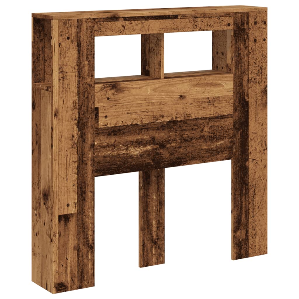 Rustic LED Headboard - Old Wood, 100x18.5x103.5 cm, Engineered Wood