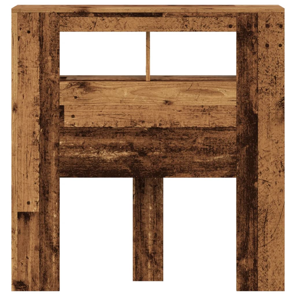 Rustic LED Headboard - Old Wood, 100x18.5x103.5 cm, Engineered Wood