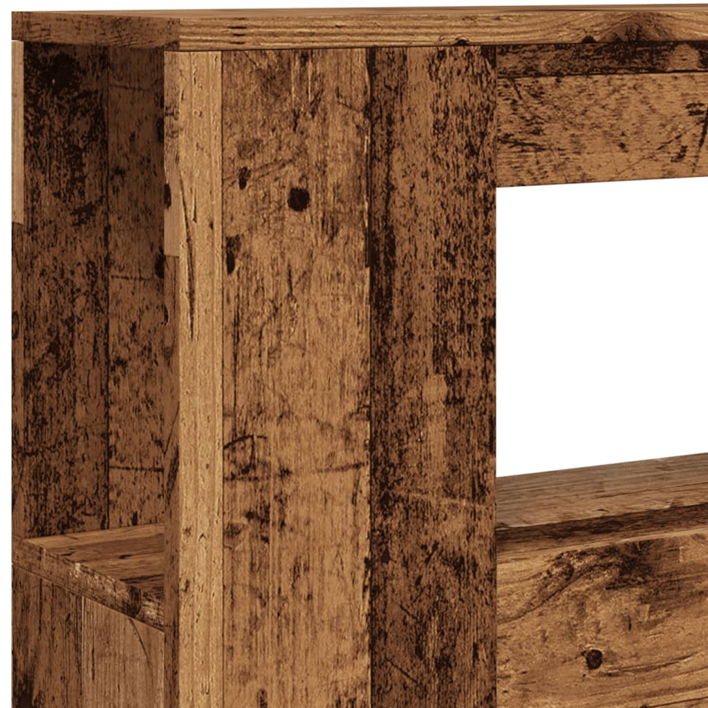 Rustic LED Headboard - Old Wood, 100x18.5x103.5 cm, Engineered Wood