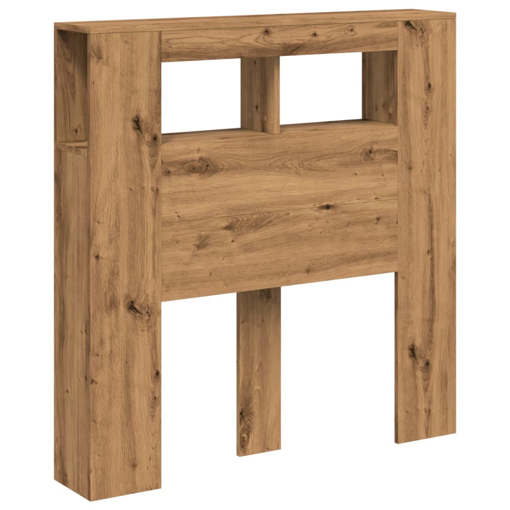 Artisan Oak LED Headboard, 100x18.5x103.5cm, Engineered Wood