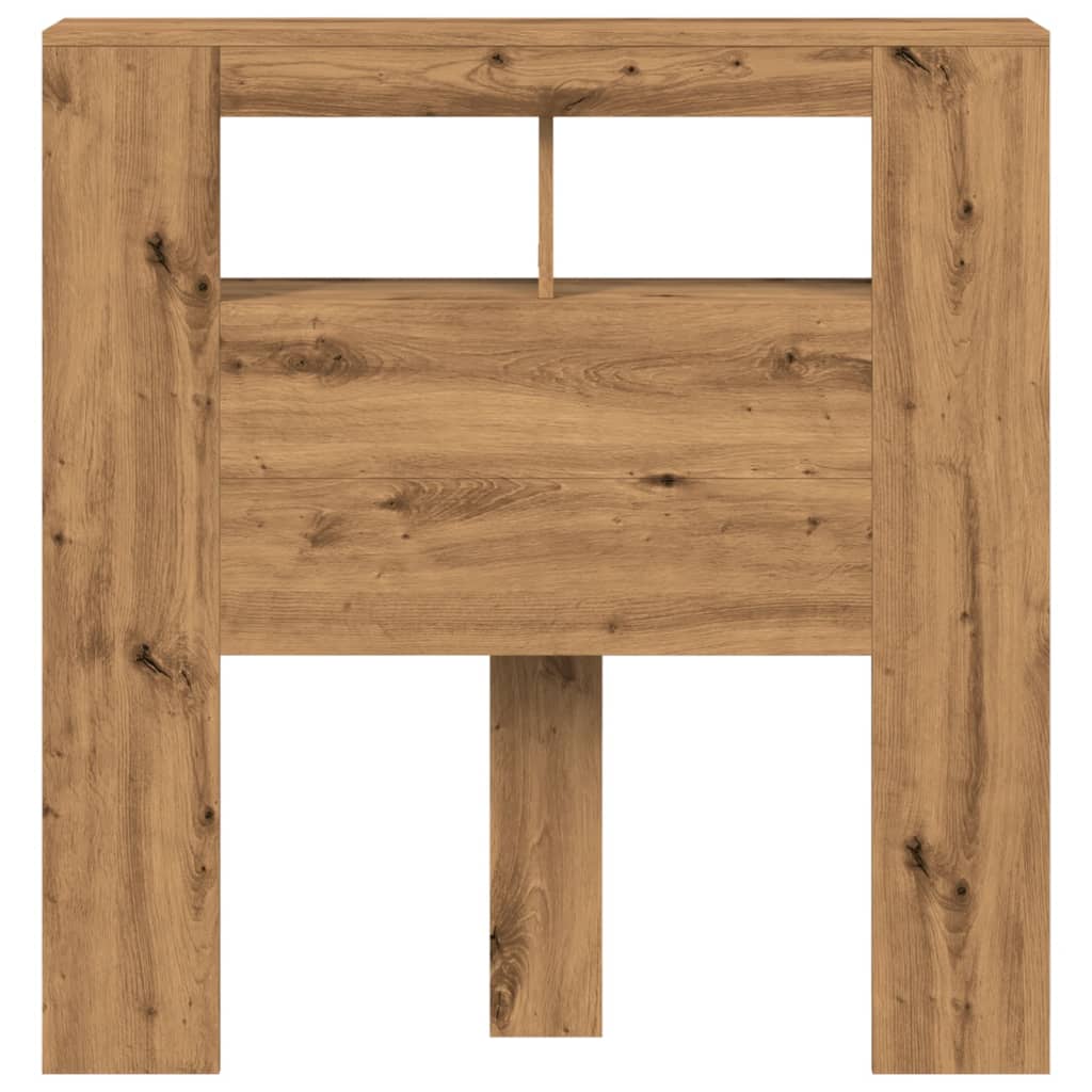 Artisan Oak LED Headboard, 100x18.5x103.5cm, Engineered Wood