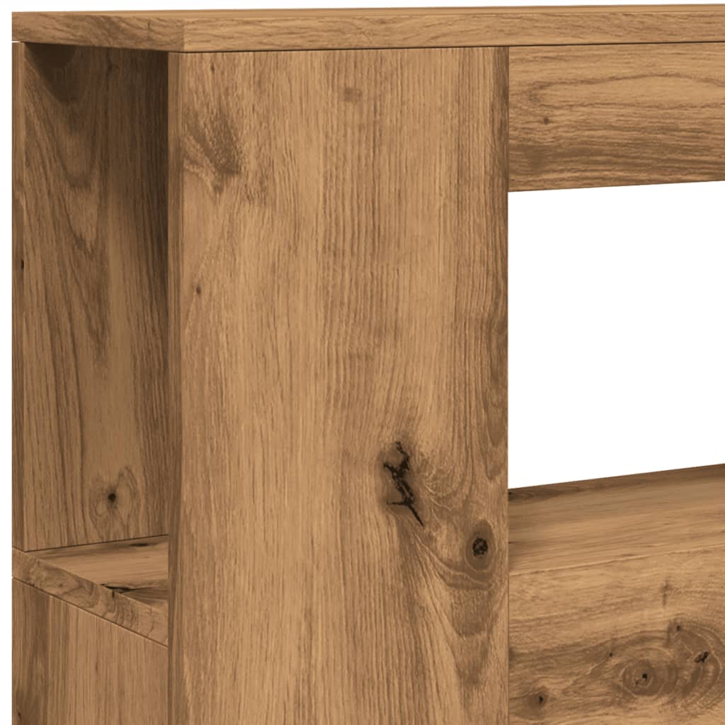 Artisan Oak LED Headboard, 100x18.5x103.5cm, Engineered Wood