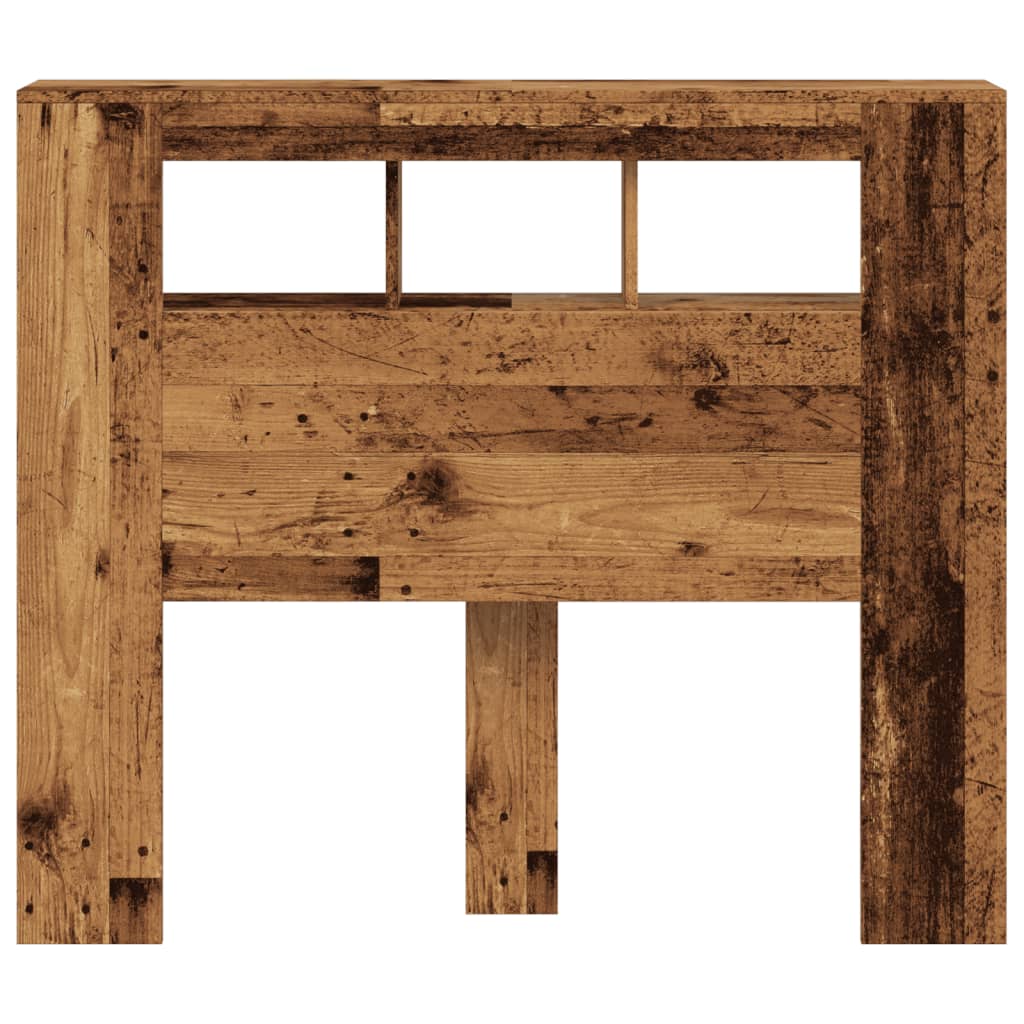Rustic LED Headboard - Old Wood, 120x18.5x103.5 cm, Engineered Wood
