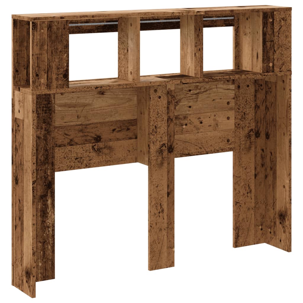 Rustic LED Headboard - Old Wood, 120x18.5x103.5 cm, Engineered Wood