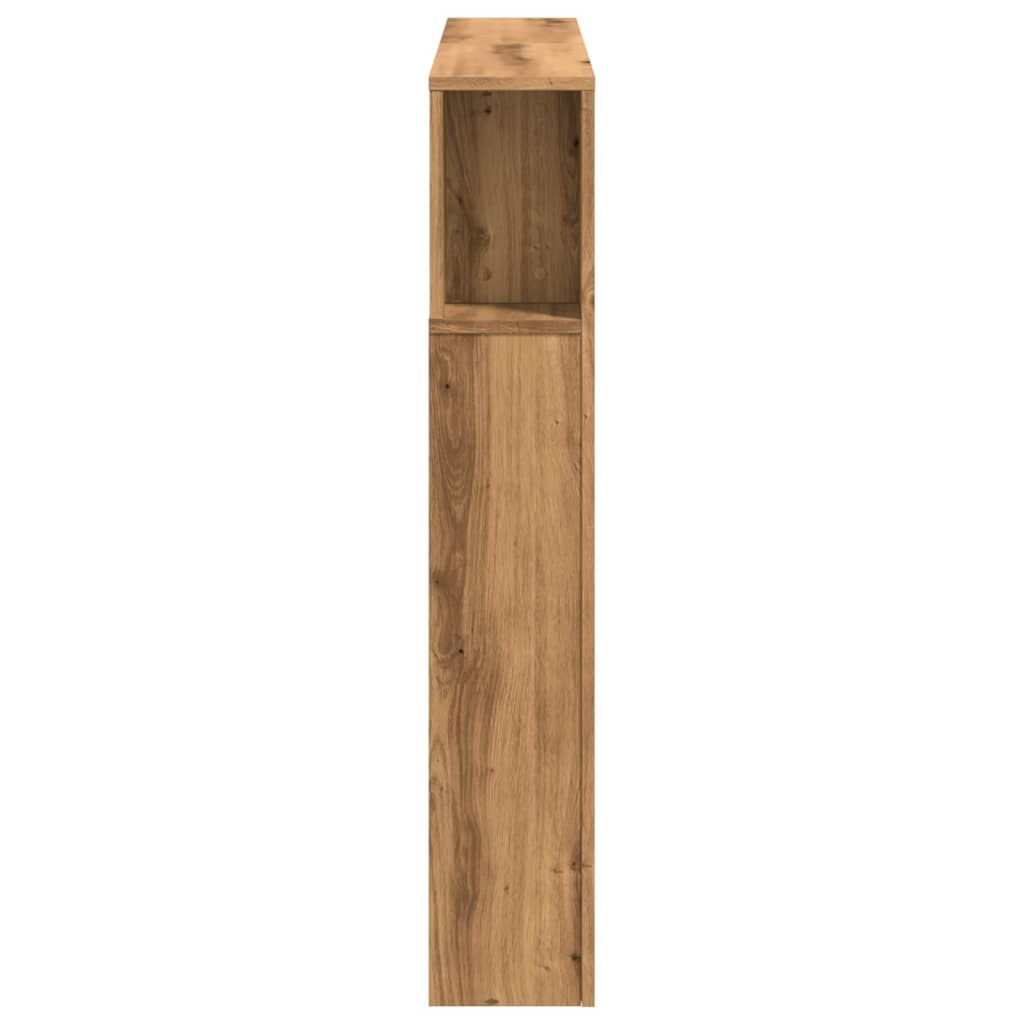 LED Headboard in Artisan Oak, 120x18.5x103.5 cm, Engineered Wood