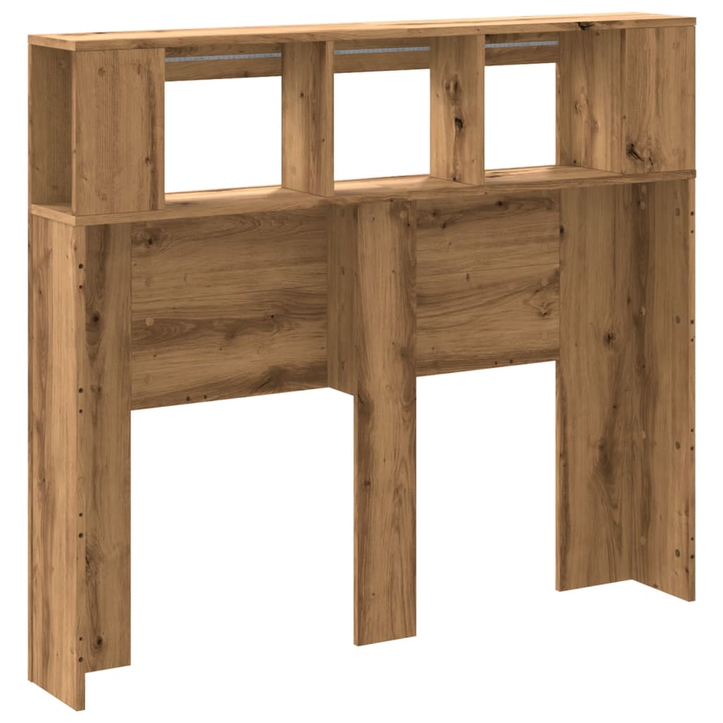 LED Headboard in Artisan Oak, 120x18.5x103.5 cm, Engineered Wood