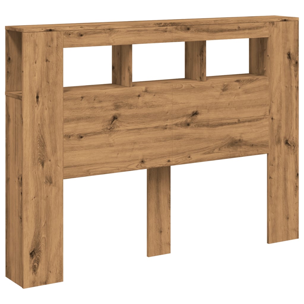 Artisan Oak LED Headboard 140cm - Stylish Engineered Wood Design