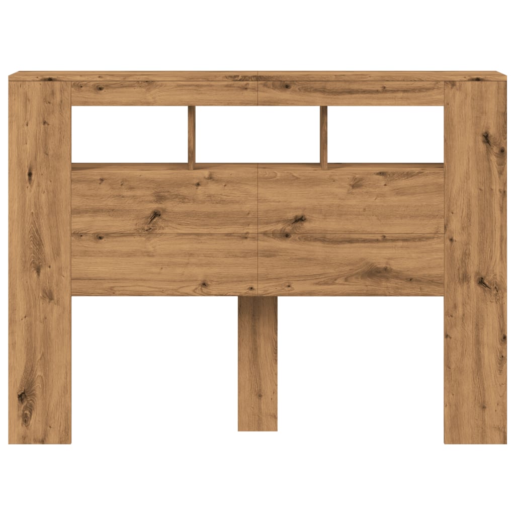 Artisan Oak LED Headboard 140cm - Stylish Engineered Wood Design