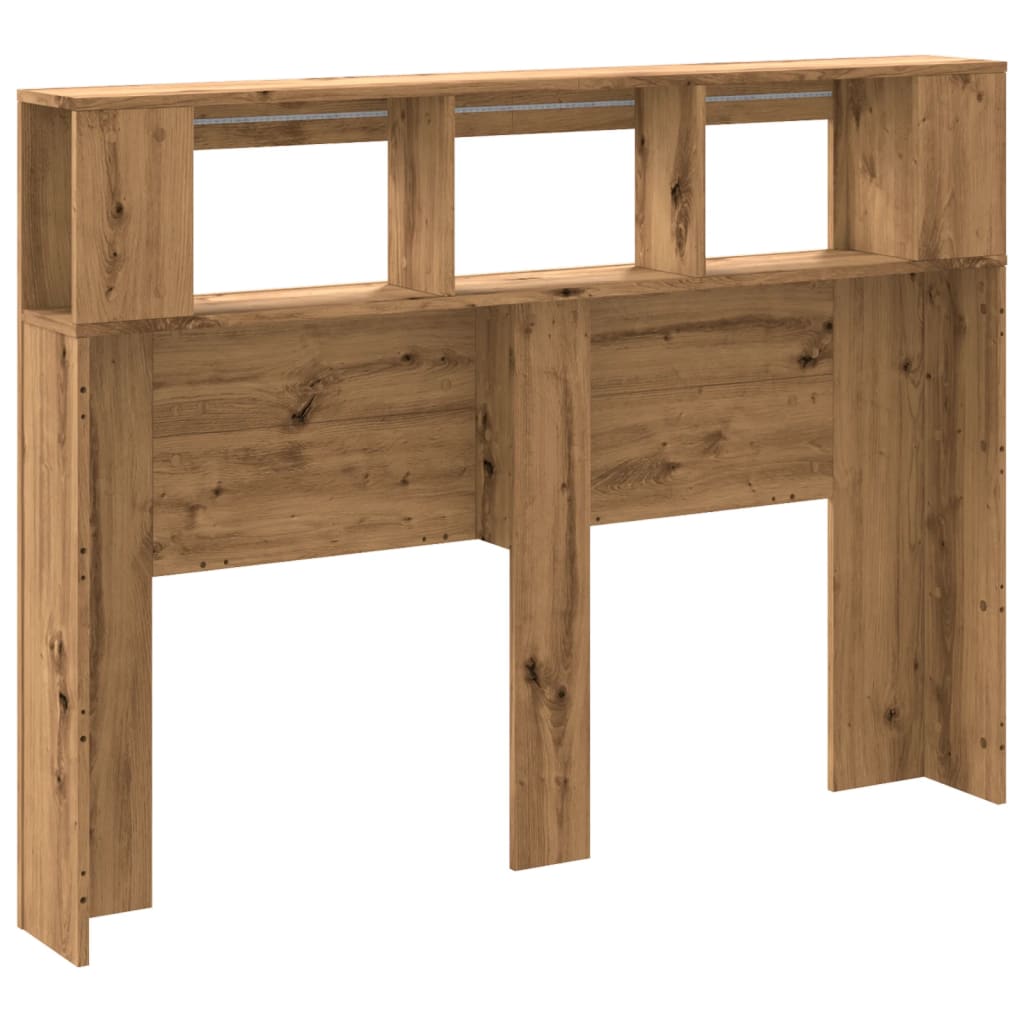 Artisan Oak LED Headboard 140cm - Stylish Engineered Wood Design