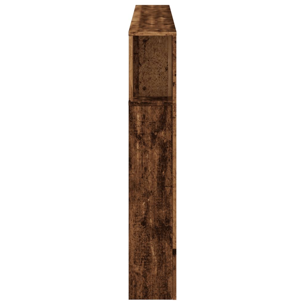 Rustic LED Headboard, 180x18.5x103.5 cm, Engineered Old Wood