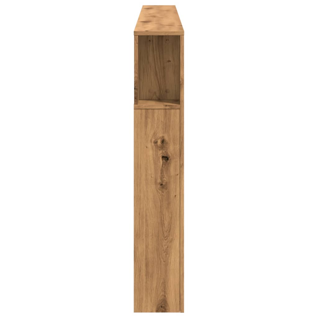 Artisan Oak LED Headboard 220cm - Engineered Wood Elegance