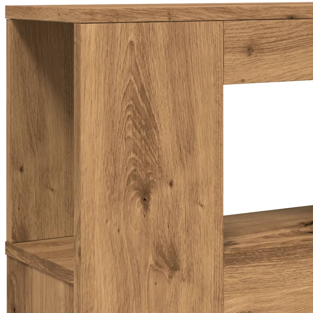 Artisan Oak LED Headboard 220cm - Engineered Wood Elegance