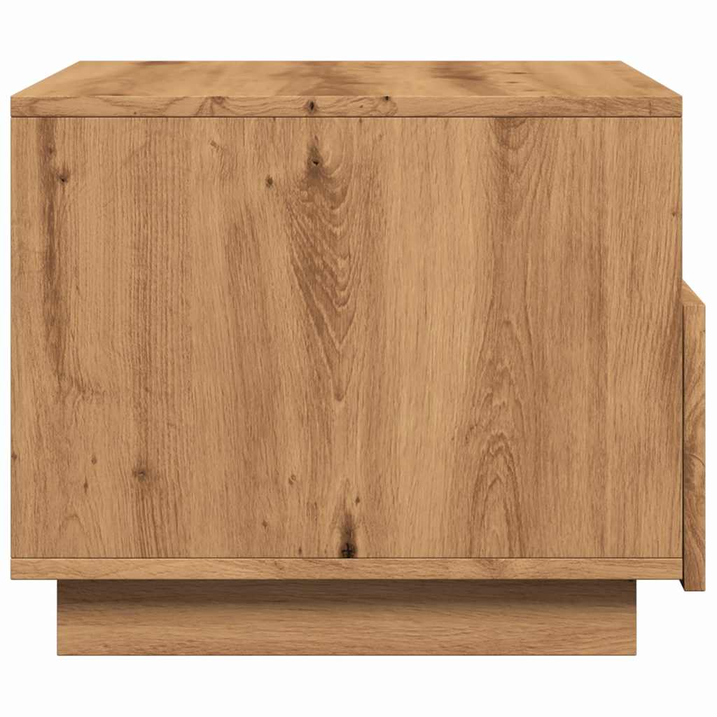 Coffee Table with LED Lights Artisan Oak 50x49x40 cm