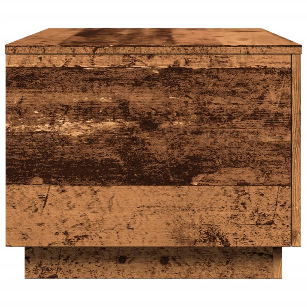 Coffee Table with LED Lights Old Wood 90x50x40 cm