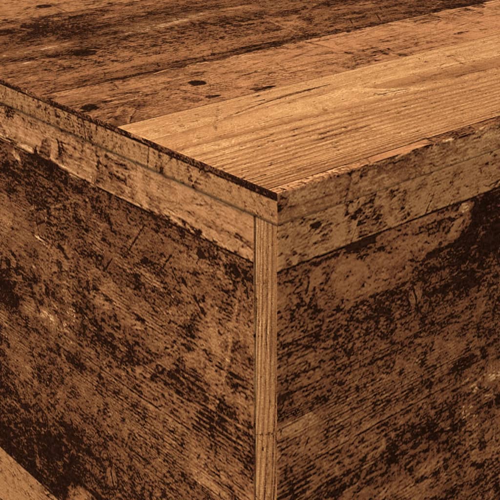 Coffee Table with LED Lights Old Wood 90x50x40 cm