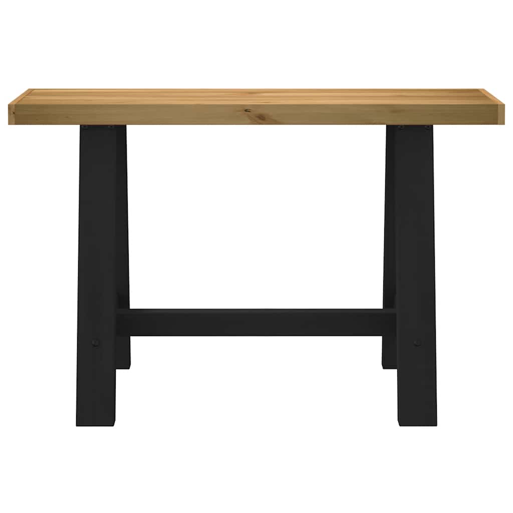 Solid Pine Console Table NOAIN 120x30x75 cm with A-Shaped Legs