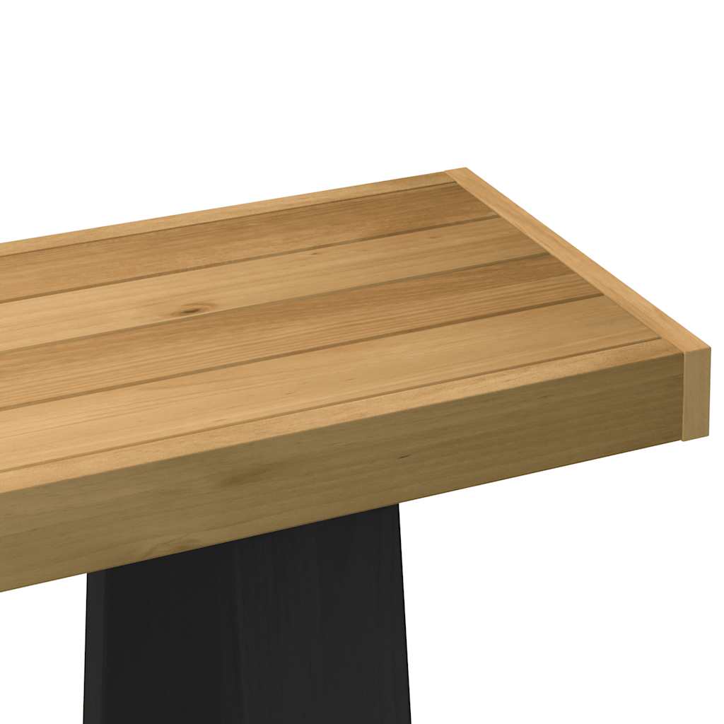 Solid Pine Console Table NOAIN 120x30x75 cm with A-Shaped Legs