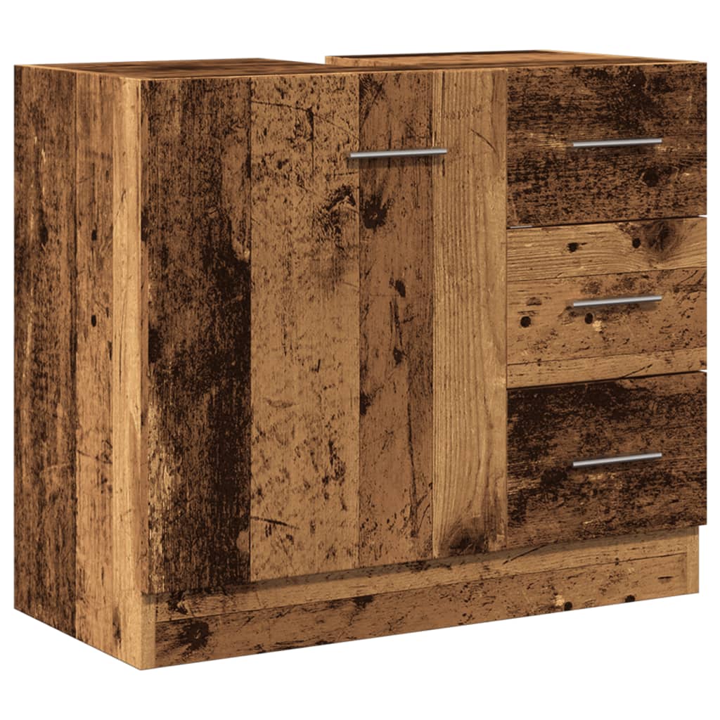 Vintage Engineered Wood Sink Cabinet, 63x30x54 cm, Rustic Charm