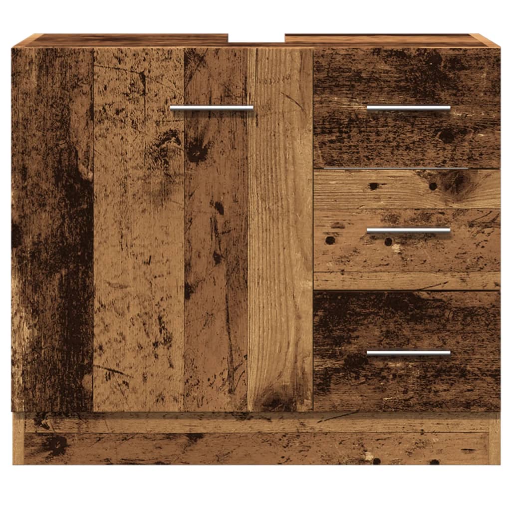 Vintage Engineered Wood Sink Cabinet, 63x30x54 cm, Rustic Charm