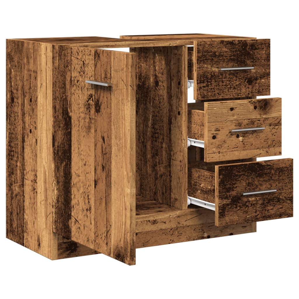 Vintage Engineered Wood Sink Cabinet, 63x30x54 cm, Rustic Charm