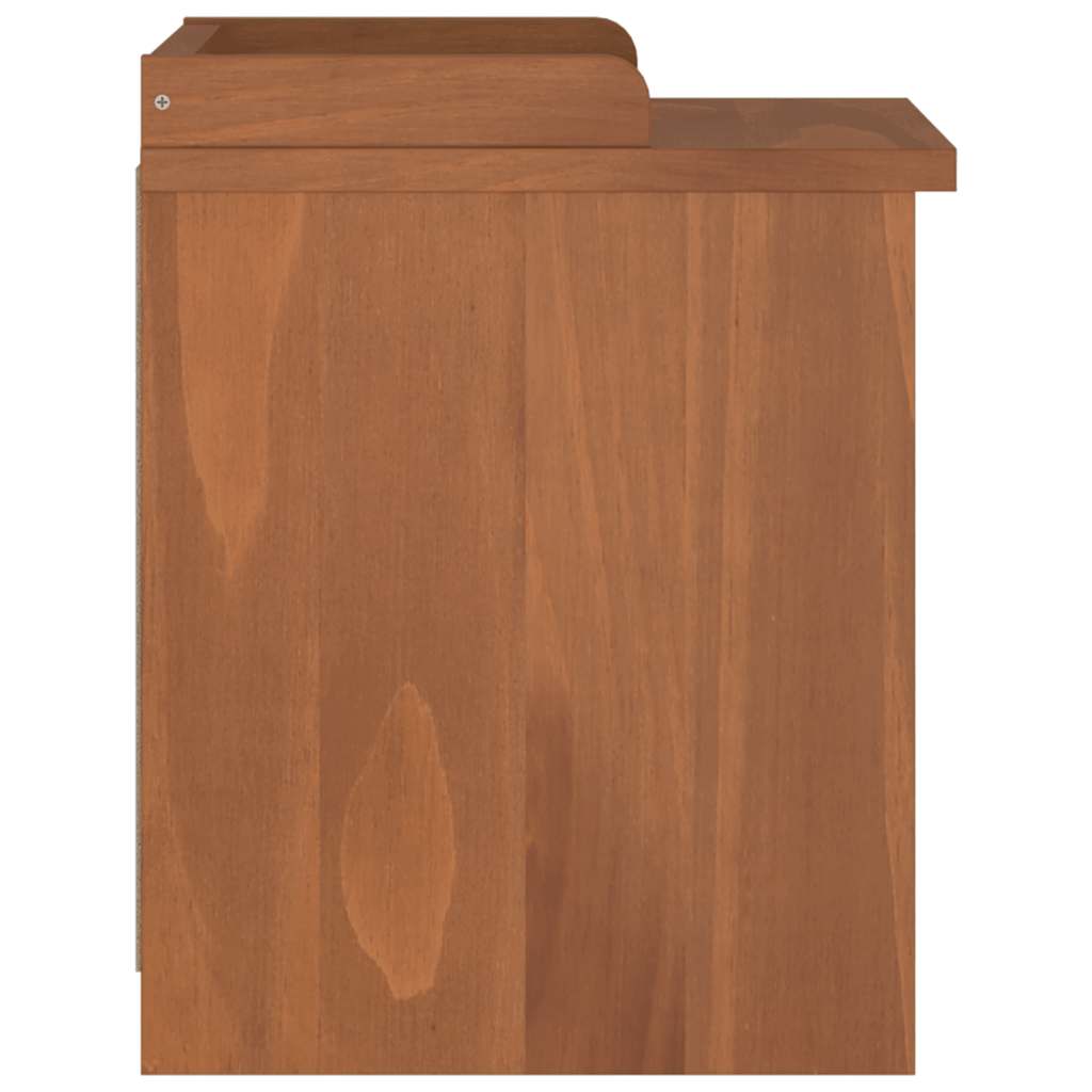 SANDNES Solid Pine Hallway Bench 45x40x50 cm - Natural Finish
