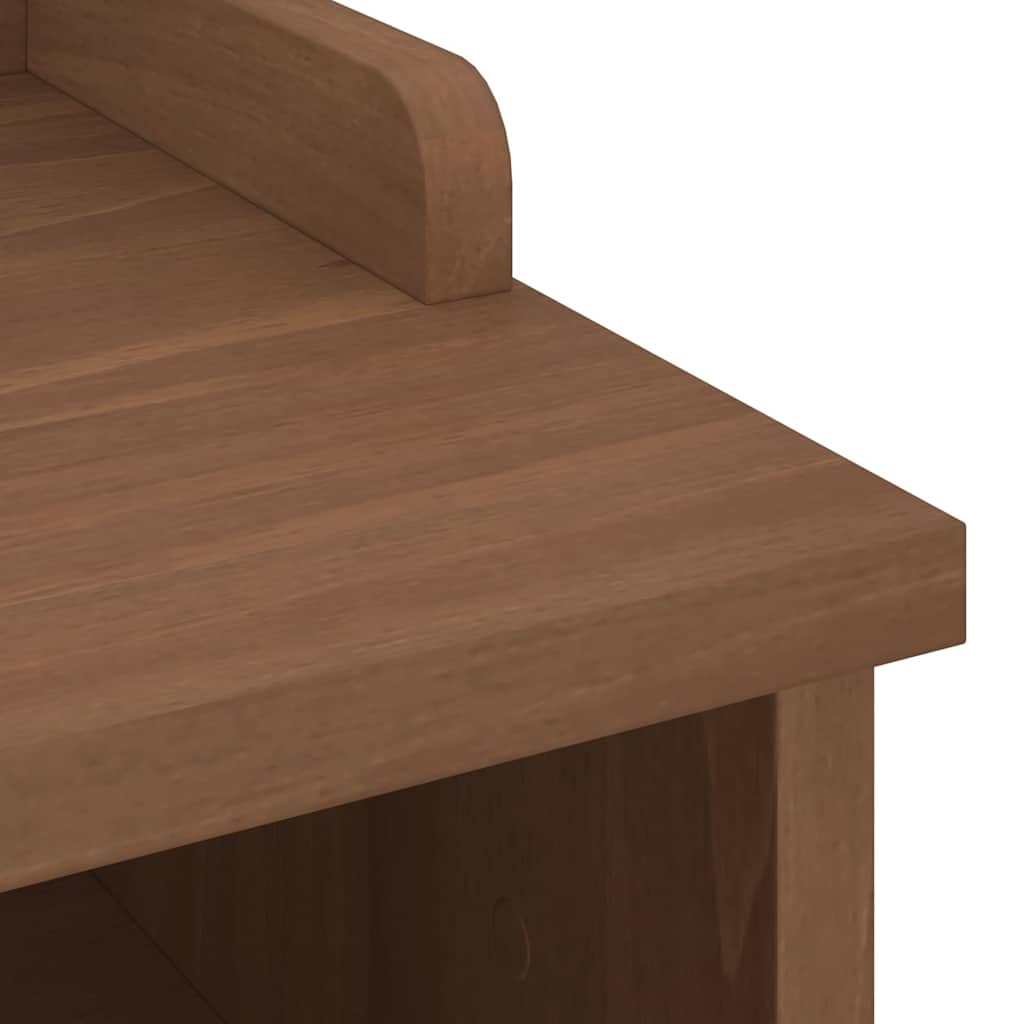 Solid Pine Hallway Bench "SANDNES" 45x40x50 cm - Natural Wood Finish