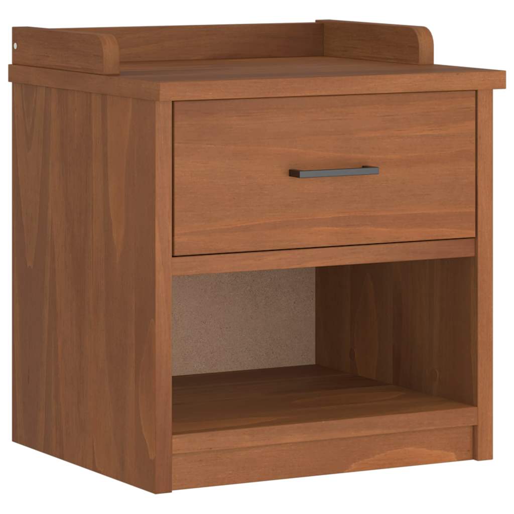 Solid Pine Hallway Bench SANDNES, 45x40x50 cm - Natural Wood Finish
