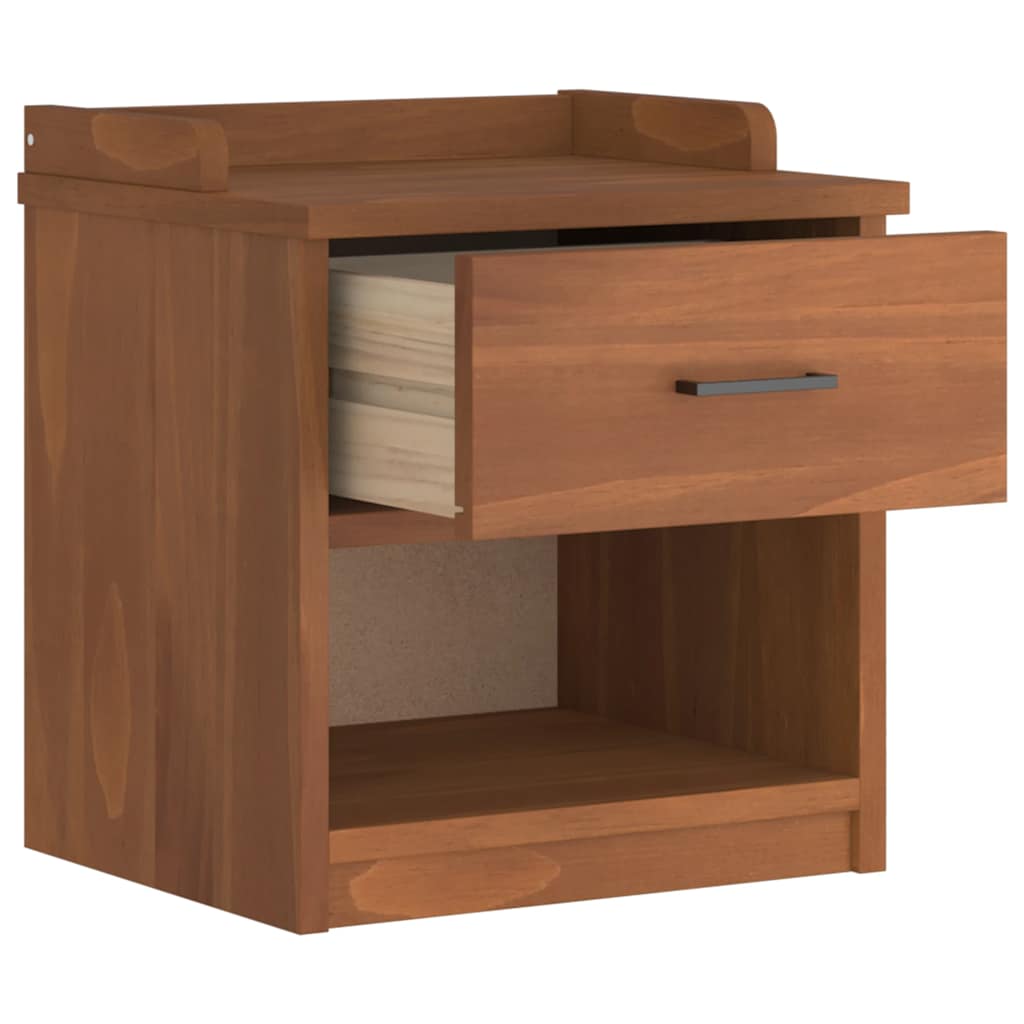 Solid Pine Hallway Bench SANDNES, 45x40x50 cm - Natural Wood Finish