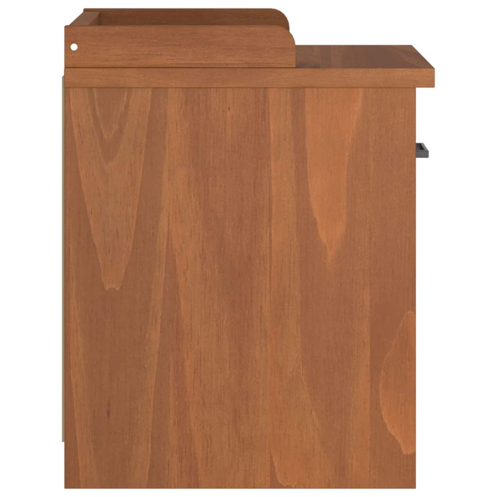 Solid Pine Hallway Bench SANDNES, 45x40x50 cm - Natural Wood Finish