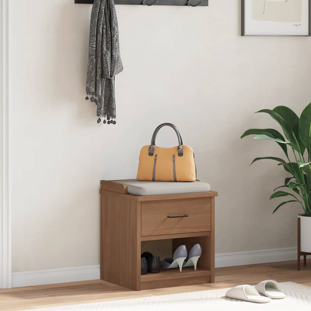 Solid Pine Hallway Bench SANDNES 45x40x50 cm - Durable & Stylish