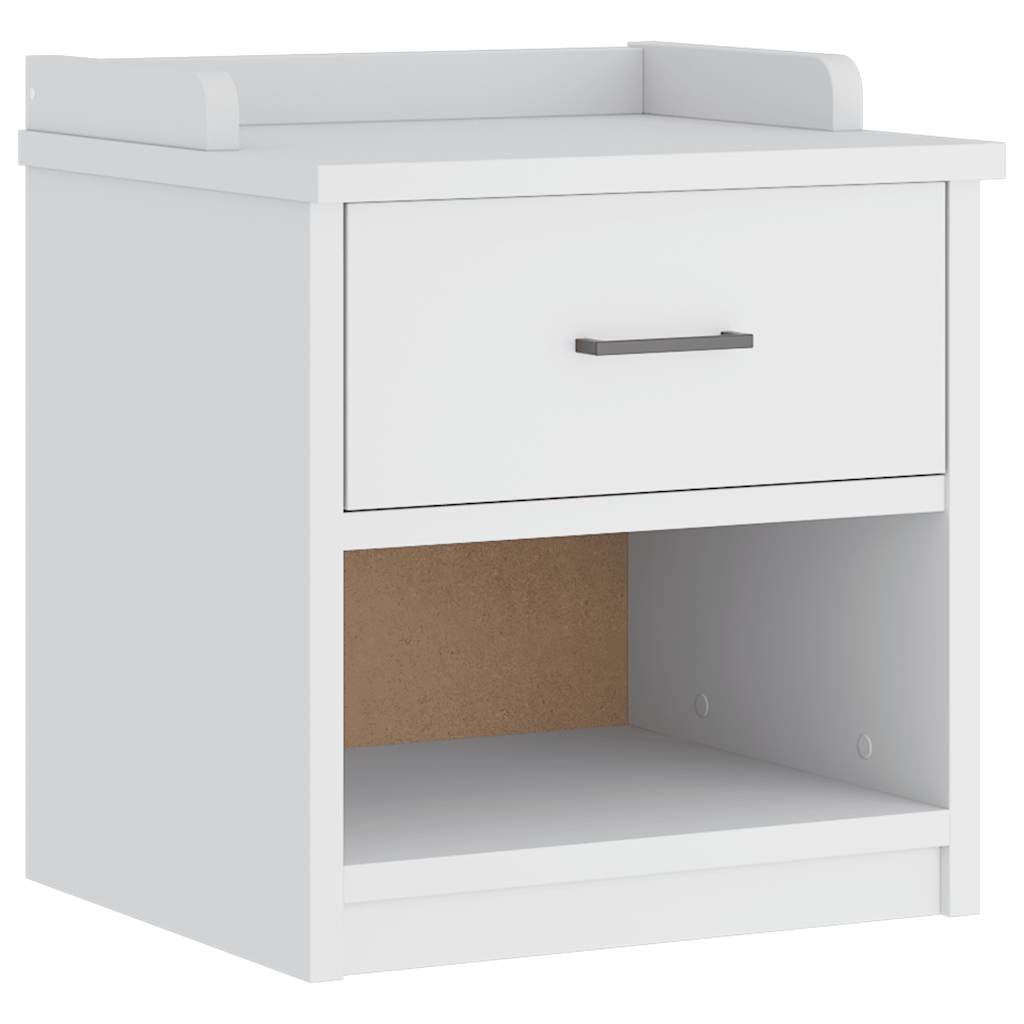 Solid Pine Hallway Bench SANDNES White - 45x40x50 cm